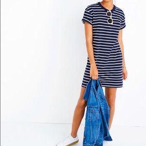 Madewell Navy Striped Tshirt Dress- Medium